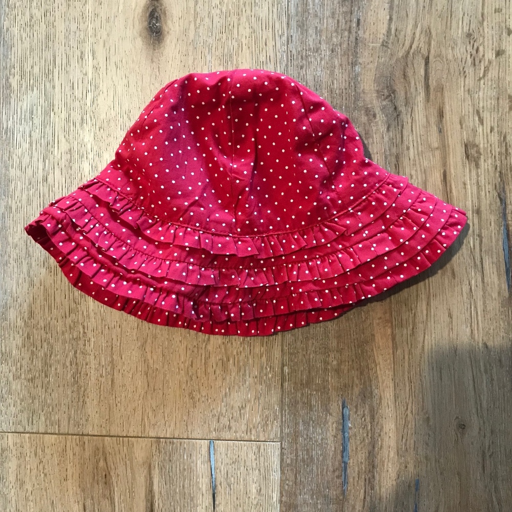 🦊 Gymboree Ruffle Dot Infant Sun Hat